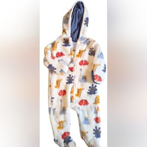 Baby Gear Cozy Infants One Piece Pajama with Colorful Animal Print
